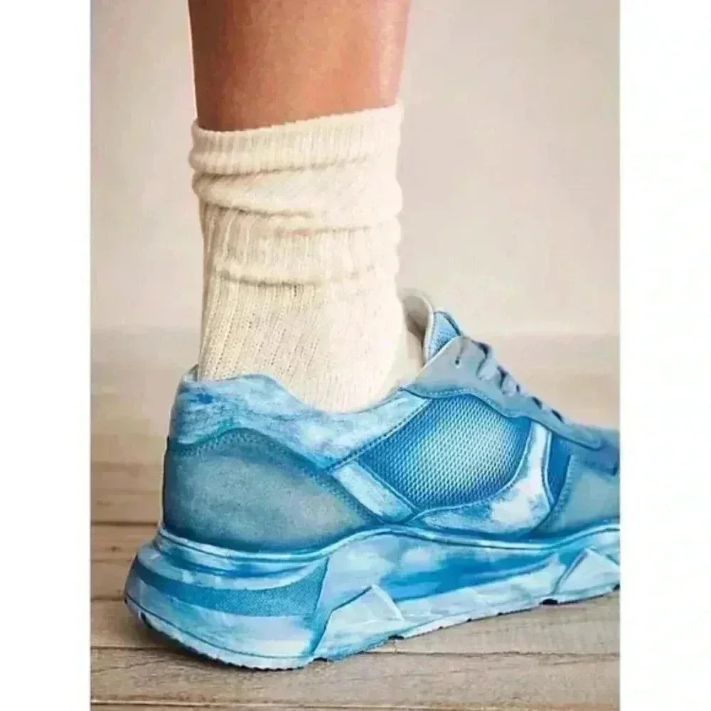 Free People Let's Wander Washed Sneakers